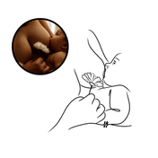 Minimalist Mom Baby Tattoo Drawing - Line Drawing - Personalized Birth Flowers