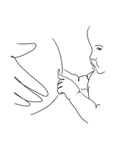 Minimalist Mom Baby Tattoo Drawing - Line Drawing - Personalized Birth Flowers