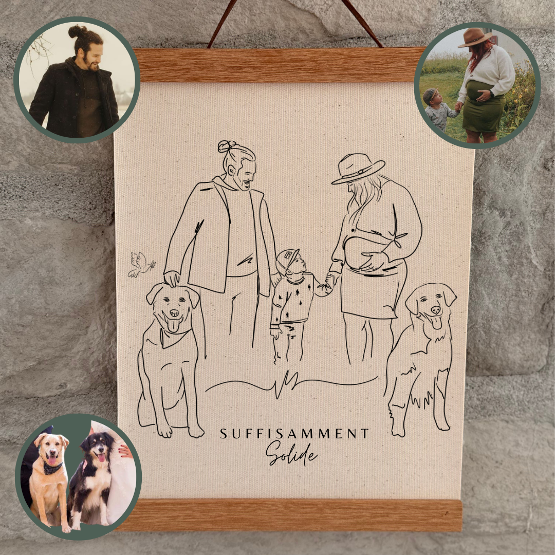 Exemples de portraits et messages émouvants de portraits personnalisés SUFFISAMMENT