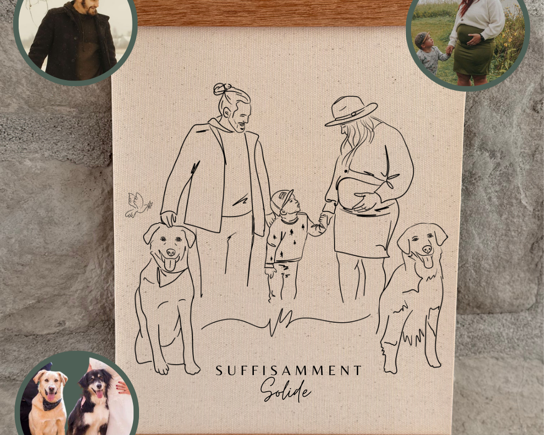 Exemples de portraits et messages émouvants de portraits personnalisés SUFFISAMMENT