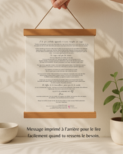 Cadre Oeuvre Acceptation de Soi - Mieux accepter son corps - Message inspirant