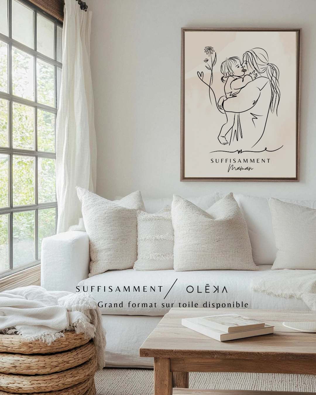 Portrait Personnalisé SUFFISAMMENT sur Toile Grand Format OLEKA