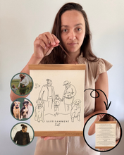Cadeau Personnalisé Significatif - Portraits personnalisés SUFFISAMMENT - Fait à la main Québec - Cadeau original Québécois -