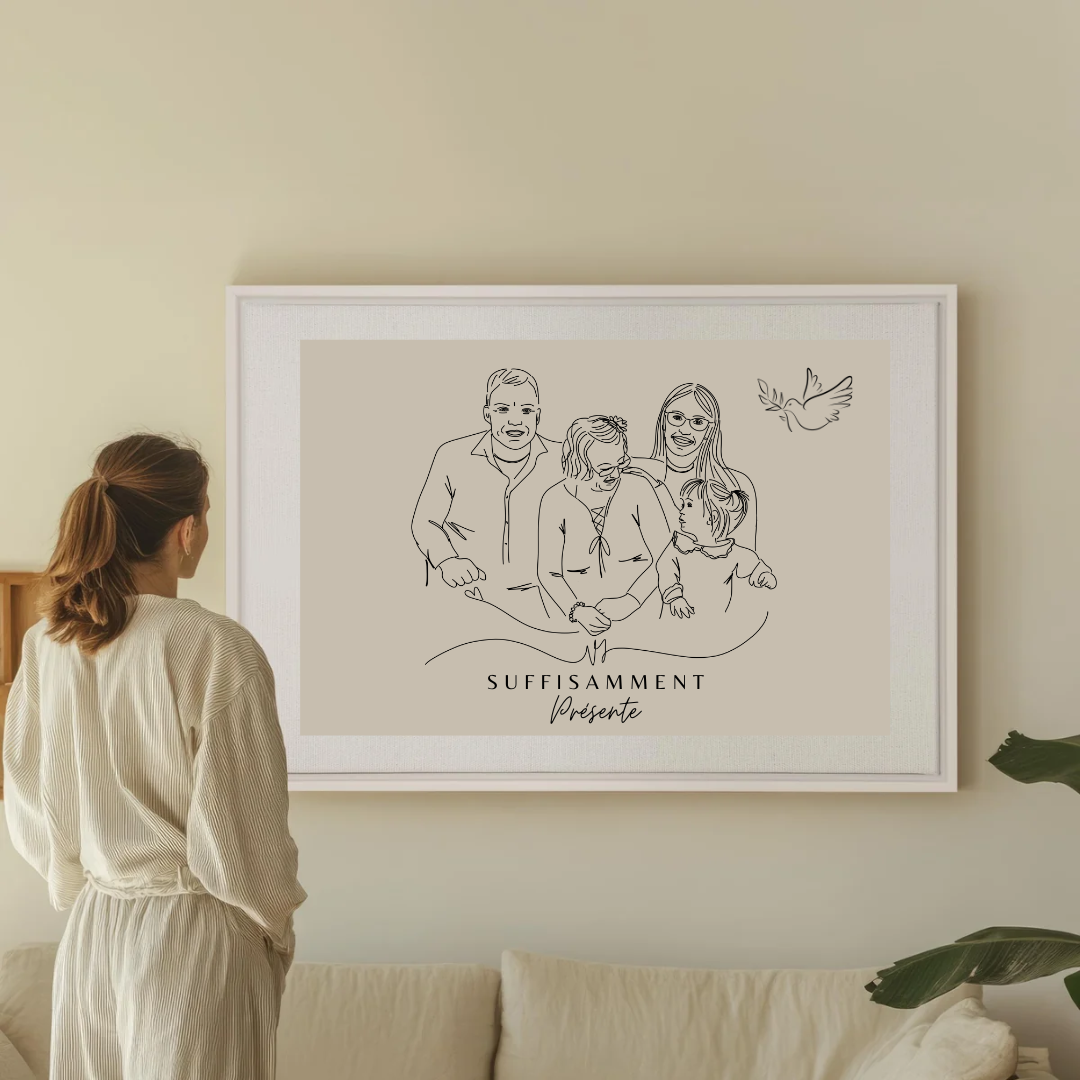 Portrait Personnalisé SUFFISAMMENT sur Toile Grand Format OLEKA