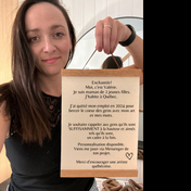 Cadeau Éducatrice Québécoise – Œuvre d’Art Minimaliste Personnalisable avec Message Touchant – Idéal Fin d’Année, Garderie, CPE – Cadre Inclus