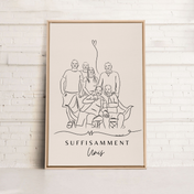 Portrait Personnalisé SUFFISAMMENT sur Toile Grand Format OLEKA