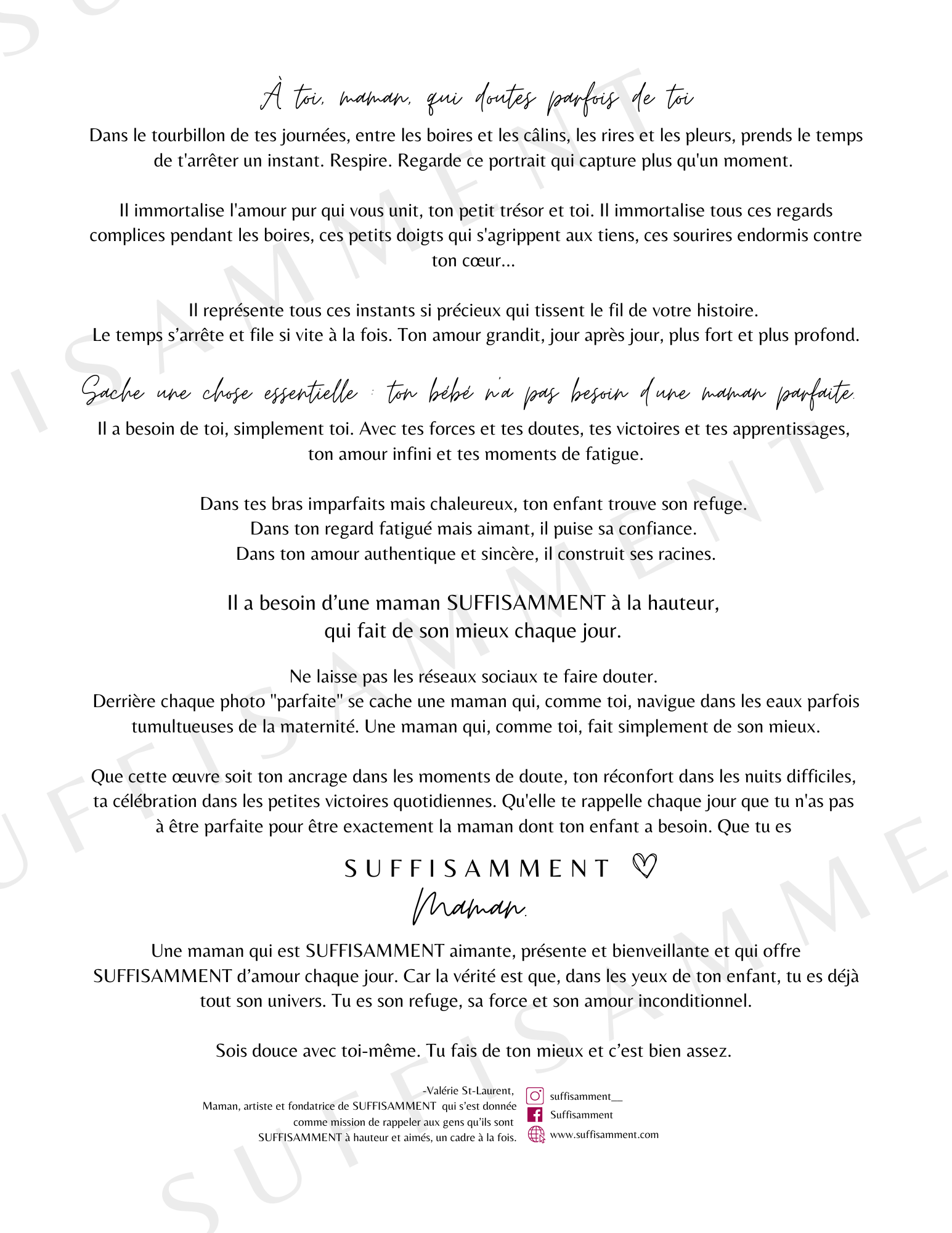 Cadeau Nouvelle Maman Québec original | Cadre Personnalisé "Force et Douceur" - Le Cadeau Idéal pour une Jeune Maman Fatiguée| Fait à la main Personnalisé| Cadre Maman-Bébé avec Message Réconfortant | Idéal pour Shower, Naissance, Maternité