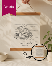 Cadeau Retraite pour Femme - Cadeau Québécois Personnalisé - Fait à la main au Québec - Cadre Minimaliste Oeuvre et Message Émouvant