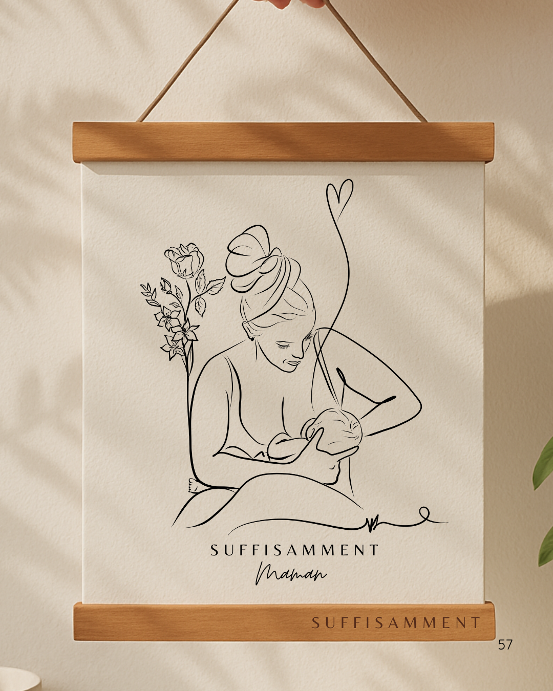 Cadeau Deuil Maman Papa Enfant | Portrait Personnalisé + Message Réconfort | Cadeau Perte Être Cher Hommage