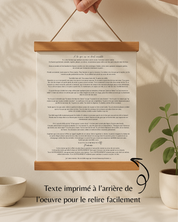 Cadeau Québécois Deuil Périnatal - SUFFISAMMENT Aimé - Oeuvre Minimaliste avec Message d'Amour pour Fausse Couche