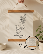 Cadeau Québécois Deuil Périnatal - SUFFISAMMENT Aimé - Oeuvre Minimaliste avec Message d'Amour pour Fausse Couche Maman bébé