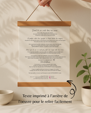 Cadre SUFFISAMMENT Chaudailleeee - Art minimaliste - Femme coupe de vin