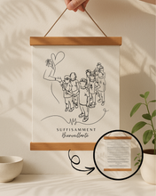 Cadeau Éducatrice Québécoise – Œuvre d’Art Minimaliste Personnalisable avec Message Touchant – Idéal Fin d’Année, Garderie, CPE – Cadre Inclus