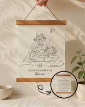 Cadeau Enseignante Primaire Québécois - Oeuvre SUFFISAMMENT Enseignante - Texte personnalisé