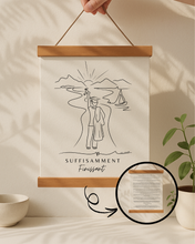 Cadeau Québécois Graduation - SUFFISAMMENT Finissant(e) - Œuvre Minimaliste avec Message Inspirant pour Finissant(e)