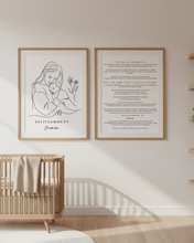 Cadeau Nouvelle Maman Québec original | Cadre Personnalisé "Force et Douceur" - Le Cadeau Idéal pour une Jeune Maman Fatiguée| Fait à la main Personnalisé| Cadre Maman-Bébé avec Message Réconfortant | Idéal pour Shower, Naissance, Maternité