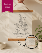Cadeau pour sa soeur original québécois | Oeuvre cadre Personnalisable SUFFISAMMENT | Idée cadeau pour soeur anniversaire