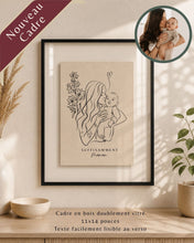 Portrait personnalisé : Illustration dessinée à la main + lettre sur mesure