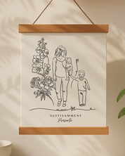 Portraits personnalisés SUFFISAMMENT - Une oeuvre qui berce le coeur