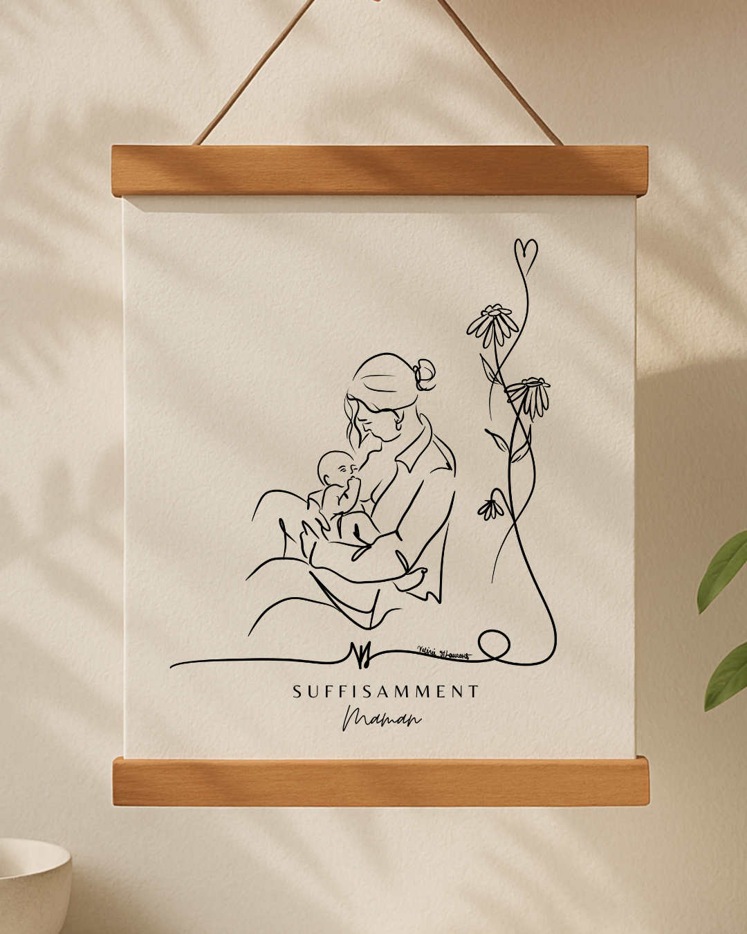 Portraits personnalisés SUFFISAMMENT - Une oeuvre qui berce le coeur