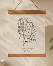 Portraits personnalisés SUFFISAMMENT - Une oeuvre qui berce le coeur