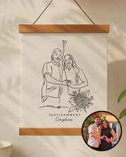 Portraits personnalisés SUFFISAMMENT - Une oeuvre qui berce le coeur