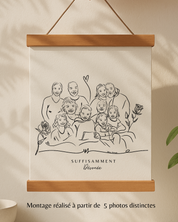 Portraits personnalisés SUFFISAMMENT - Une oeuvre qui berce le coeur