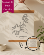 Quebec Gift for Mom - Handmade Quebec Gift | Eternal Love Bouquet with Message | Minimalist Art with Frame - Quebec Artist