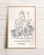 Portrait Personnalisé SUFFISAMMENT sur Toile Grand Format OLEKA