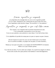 Cadeau Fête des Mères Québécois | Bouquet d'Amour Éternel avec Message | Art Minimaliste avec Cadre