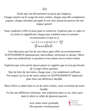 Cadeau Éducatrice Québécoise – Œuvre d’Art Minimaliste Personnalisable avec Message Touchant – Idéal Fin d’Année, Garderie, CPE – Cadre Inclus