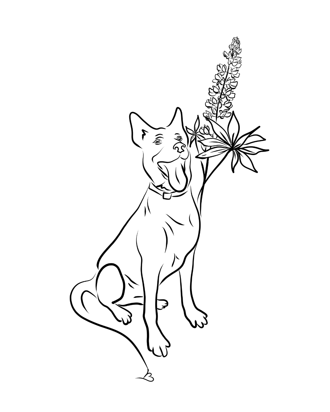 Dessin Tatouage Minimaliste Maman Bébé - Dessin aux Traits - Personnalisé Fleurs de Naissance