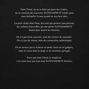 SUFFISAMMENT L'Nord - Chandail à capuchon AVEC texte au dos