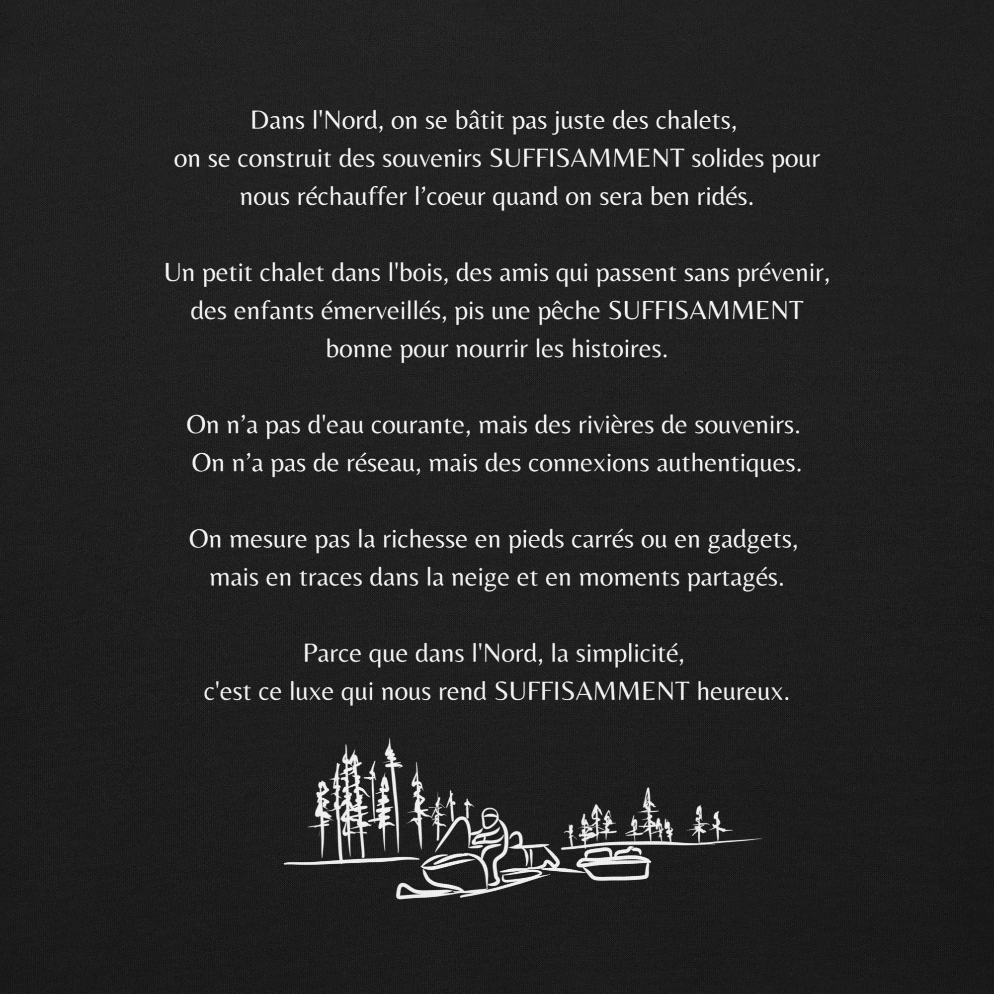 SUFFISAMMENT L'Nord - Chandail col rond AVEC texte au dos