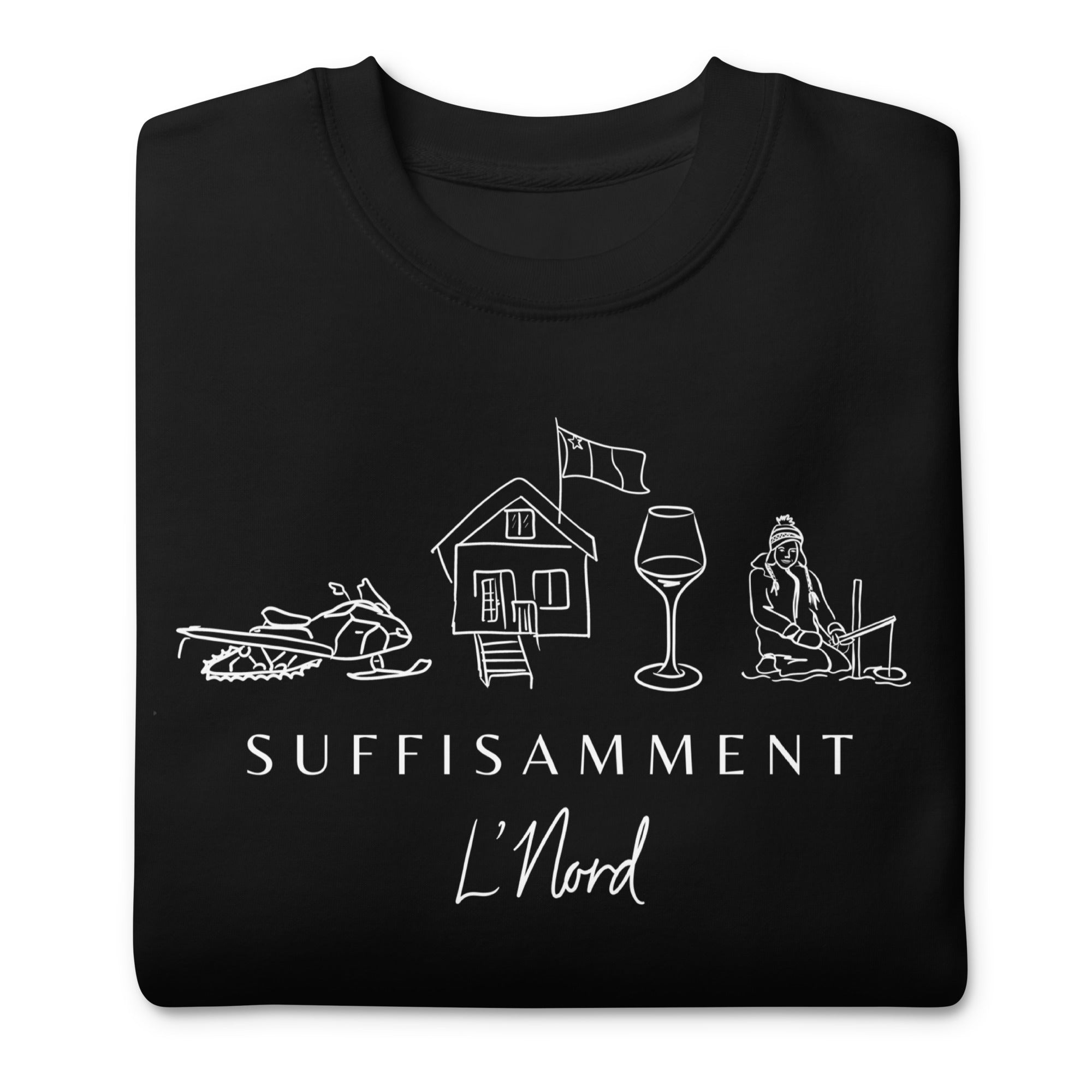 SUFFISAMMENT L'Nord - Chandail col rond AVEC texte au dos